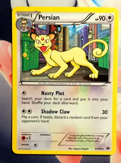 *COSMOS HOLO*Persian 81/99 Blister Exclusive Next Destinies Pokemon 2012 - Image 4