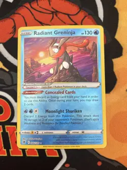 Pokemon TCG Radiant Greninja Sword & Shield - Astral Radiance 046/189 Holo NM - Image 1