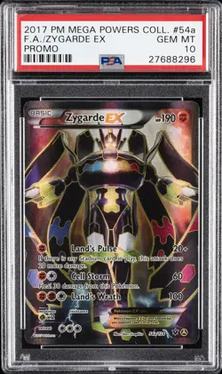 2017 POKEMON MEGA POWERS COLL PROMO #54A FULL ART/ZYGARDE EX PSA 10 - Image 1