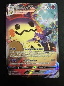 Pokemon TCG Mimikyu VMAX Holo Ultra Rare Brilliant Stars TG17/TG30 - Image 1