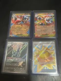 Pokemon Mega Evolution lot Of 4 Double Rare Illustration Rare Lucario Clawitzer - Image 1