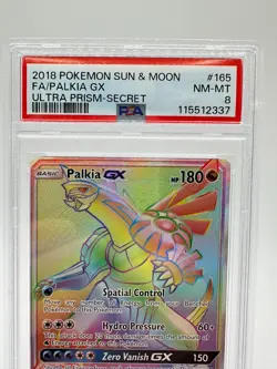POKEMON Ultra Prism: Palkia GX #165 - PSA 8 NM-MT - Image 2