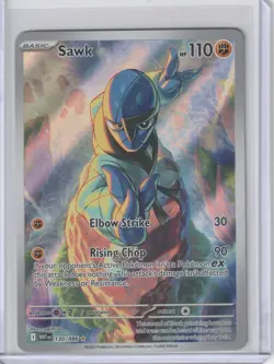 Pokemon TCG Sawk 130/086 Illustration Rare Scarlet & Violet White Flare NM/M - Image 1
