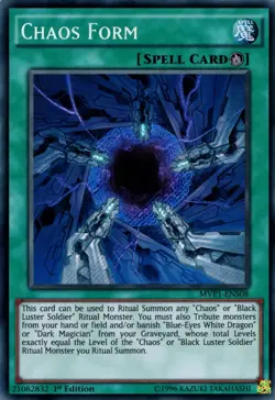 Chaos Form Yu-Gi-Oh! MVP1-ENS08 1st Secret Rare - Image 1
