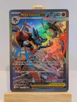 Custom Fan Art Mega Lucario EX High Quality Custom Card Foil Finish Full Art - Image 1