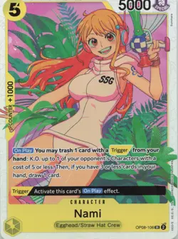 Nami OP08-106 SR - Super Rare - One Piece Card Game TCG English Two Legends - Image 1