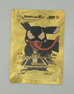 PIKACHU POKEMON VENOM SPIDERMAN PIKA CARTE CARD PRISM MANGA KAWAII DC MARVEL - Image 1