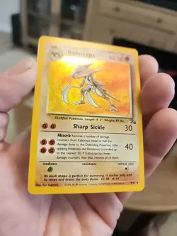 Kabutops Pokemon Card Fossil 9/62 Holo Rare - Image 3