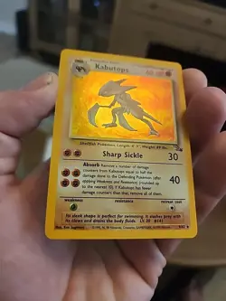 Kabutops Pokemon Card Fossil 9/62 Holo Rare - Image 4