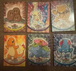 Lot of 6 Pokemon Cards TV Animation Edition 1999 Topps Charmander Pokemon VTG - Image 1