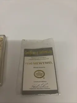 Vintage 1999 Burger King Pokemon 23k Gold Plated Mewtwo Collectible Card - Image 3