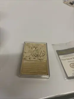Vintage 1999 Burger King Pokemon 23k Gold Plated Mewtwo Collectible Card - Image 4