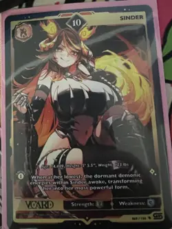 Vcard Rising Stars 1st Edition Sinder 10 Ultra Rare Foil Chase Card - Image 1