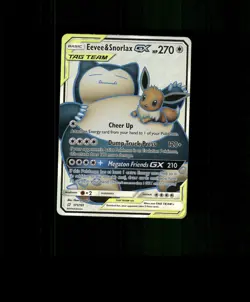 HOLO Eevee Card Snorlax Pokemon Card READ DESCRIPTION BELOW p1 - Image 1