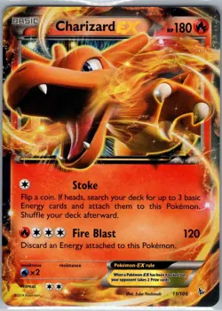 Charizard EX (11) 11/106 Ultra Rare Pokemon Card XY - Flashfire - Image 1