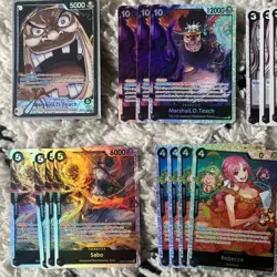 One Piece SR bundle and AA 28x cards (black) - Image 2