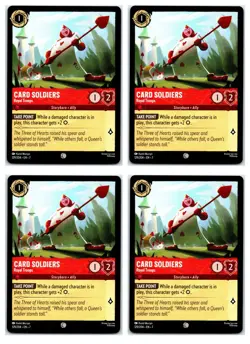 #129 Card Soldiers - Royal Troops PLAYSET x4 Disney Lorcana Archazia's Island 4x - Image 1