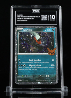 TAG 10 Darkrai Cosmos Holo 136/197 Trick or Trade Pokemon Card - Image 1