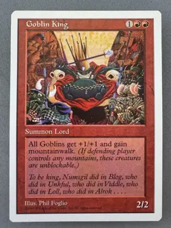 Goblin King MTG Core Set 5th Edition Regular-Never Played Near Mint-Vintage - Image 1