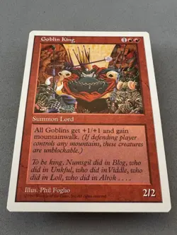 Goblin King MTG Core Set 5th Edition Regular-Never Played Near Mint-Vintage - Image 3