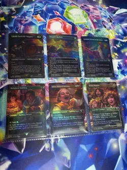 MTG FOIL COMPLETE SET "BILBO'S BIRTHDAY" SCENE - ENGLISH STAMPED PRERELEASE LOTR - Image 1