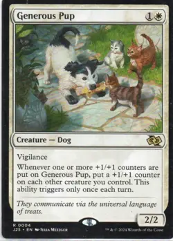 MTG: Foundations Jumpstart: Generous Pup: Lightly Played Condition - Image 1