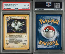 PSA 6 1999 POKEMON FOSSIL 11 MAGNETON - HOLO - Image 3