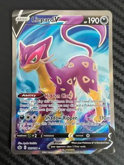 Pokemon TCG Liepard V 180/198 Swsh06: Sword & Shield Chilling Reign Holo NM - Image 1