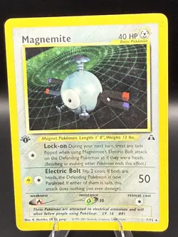 1ST EDITION POKEMON NEO DISCOVERY HOLO - MAGNEMITE - #7/75 (LP) - Image 1