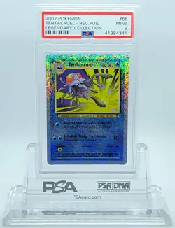 2002 POKEMON LEGENDARY COLLECTION TENTACRUEL #66 REVERSE PSA 9 MINT #41384341 - Image 1