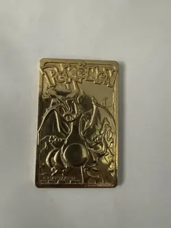 1999 Pokemon Charizard #6 24k Gold Plated Burger King Promo - Image 1