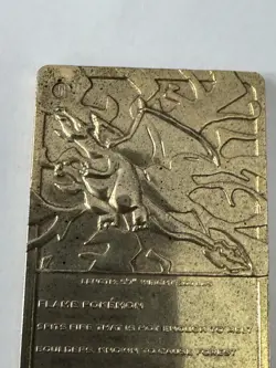 1999 Pokemon Charizard #6 24k Gold Plated Burger King Promo - Image 3