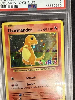 PSA 9 Toys R Us Charmander Evolutions Promo 9/108 Cosmos Holo Pokemon 2016 Mint - Image 2