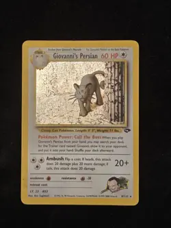 Pokemon TCG Giovanni's Persian 8/132 Gym Challenge Holo Rare Unlimited - Image 1