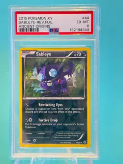 2015 Pokemon - XY Ancient Origins Reverse Holo - Sableye - 44/98 - PSA 6 - Image 1