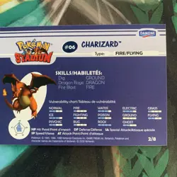 POKEMON CHARIZARD 2000 DANONE STADIUM FOIL GOLD 2/8 - Image 2