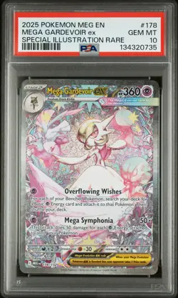 2025 POKEMON MEG EN-MEGA EVOLUTION #178 MEGA GARDEVOIR EX PSA 10 - Image 1