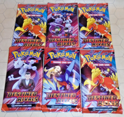 Pokemon TCG: Scarlet & Violet, Destined Rivals Booster Pack Lot (x6) Sealed - Image 1