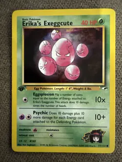 Pokemon TCG- Erika's Exeggcute 77/132 - 1st Edition - Gym Heroes 2000 WOTC - Image 1