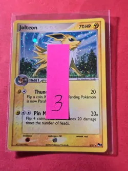 2006 Pokemon Organized Play Series 3 #3B Jolteon HOLO, Rare, cd3 - Image 3