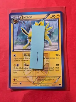 2013 Pokemon Black and White Plasma Freeze #34 Jolteon, UC, NF/H, cd1 - Image 3