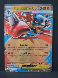 Mega Lucario ex 077/132 Double Rare NM Pokemon TCG Mega Evolution - Image 3