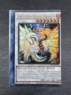 YuGiOh! Sangenpai Bident Dragon MP25 - Error Misprint Miscut 1st Edition NM - Image 2