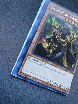 YuGiOh! Invader Of Darkness TAMA - Error Misprint Miscut 1st Edition Near Mint - Image 5