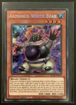 Armored White Bear - BLAR-EN016 - Secret Rare - 1st Edition - YuGiOh TCG - Image 1