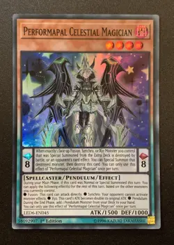 Performapal Celestial Magician - LED6-EN045 - Super Rare - 1st Ed - YuGiOh TCG - Image 1