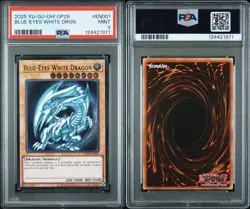 YU-GI-OH! OP28-OTS TOURNAMENT PACK 28 #EN001 BLUE-EYES WHITE DRAGON PSA 9 No 10s - Image 3