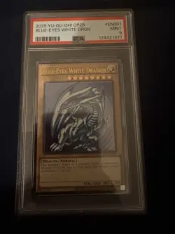 YU-GI-OH! OP28-OTS TOURNAMENT PACK 28 #EN001 BLUE-EYES WHITE DRAGON PSA 9 No 10s - Image 5