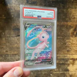 PSA 10 Mew V 105/100 S8 GEM MIN SR Fusion Arts Japanese Pokemon Card - Image 1