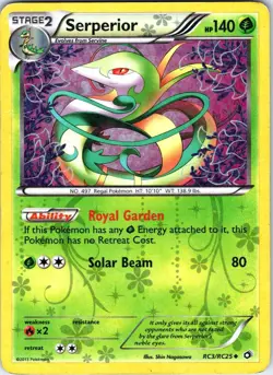 Serperior RC3/RC25 Legendary Treasures Reverse Holo Pokemon Card DMG - Image 1
